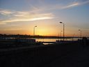 Sunset over the quay at Kom-Ombo